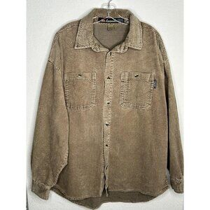 Vintage Bum Equipment Shirt Mens XL Corduroy Button Up Long Sleeve 90s Hong Kong